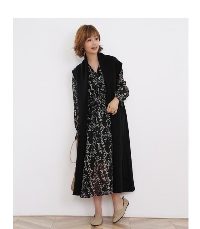 新色入荷マキシワンピース レディース 花柄 Vネック