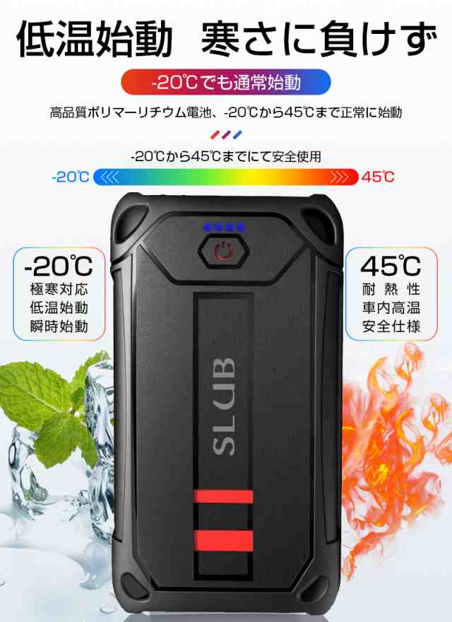 ジャンプスターター 12V車用 バッテリー上がり対策 モバイルバッテリー役 16000mAh 充電 多重安全保護機能搭載 LEDライト搭載｜au  PAY マーケット