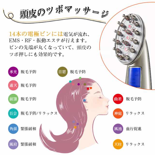 人気商品！】 EMS電動頭皮ブラシ スカルプケア SLUB頭皮マッサージ器