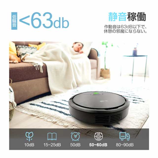 ももんがshop一覧はこちらロボット掃除機 400Pa強力吸引 静音設計 落下