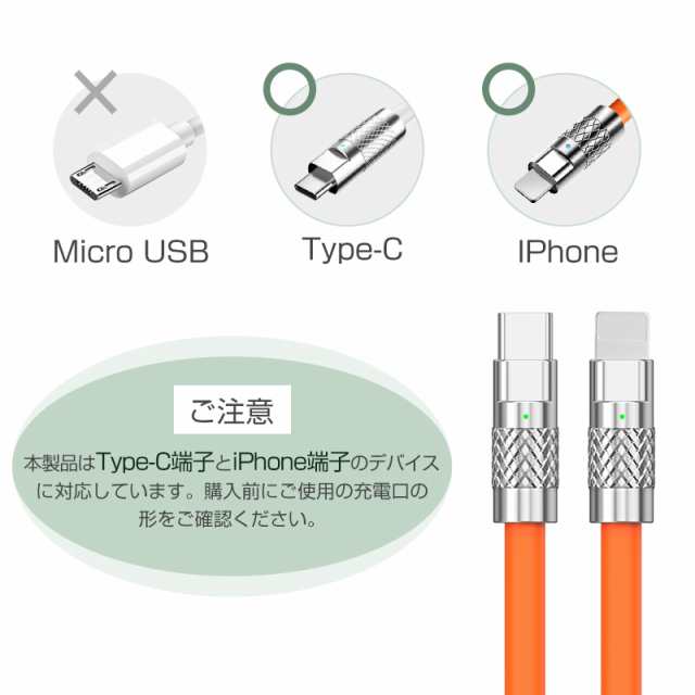 USB Type-Cケーブル iPhoneケーブル USB Type-C 充電 iPhone