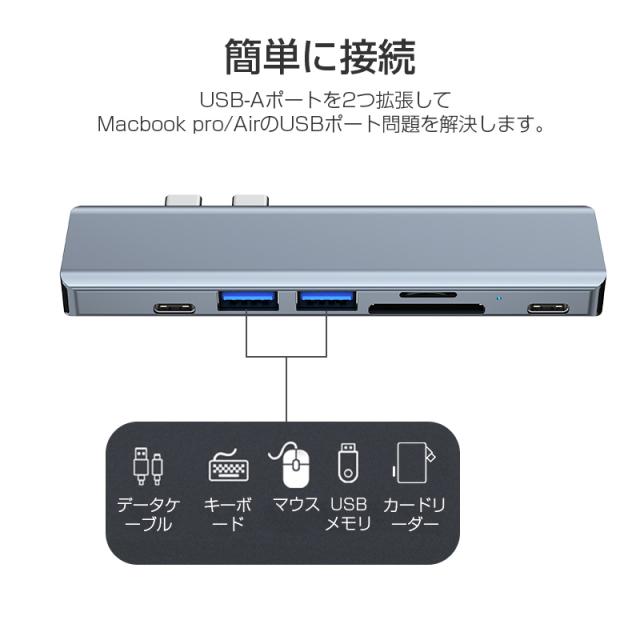 ドッキングステーション 7in1 MacBook Pro/MacBook Air対応