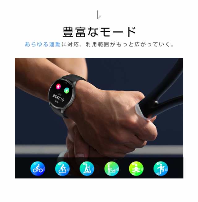 スマートウォッチ タッチスクリーン 1.43インチ大画面 通話機能