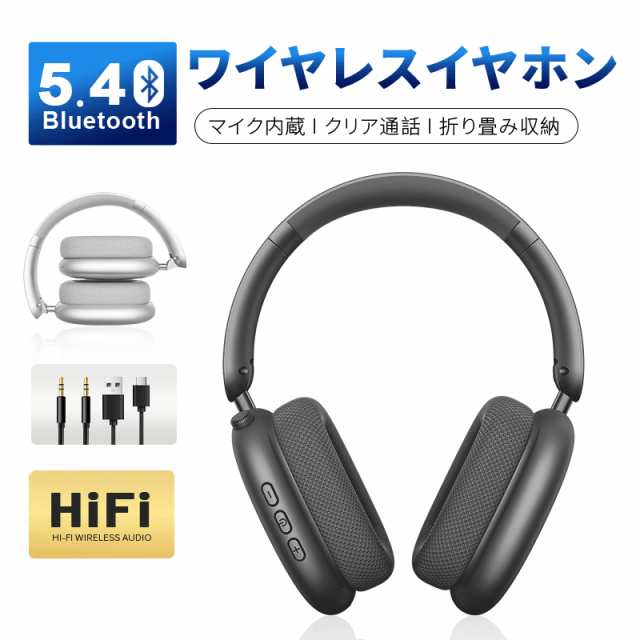 ワイヤレスヘッドホン ヘッドセット Bluetooth5.4 超低遅延 自動ペアリング ノイズキャンセリング クリア通話 有線無線両用 USB充電