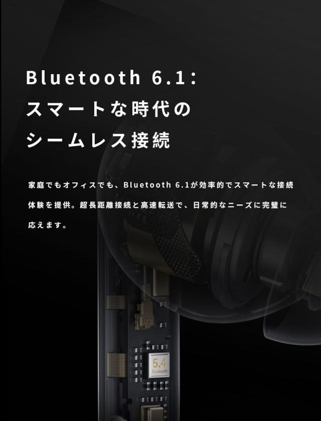 2026最新モデル ワイヤレスイヤホン 液晶付きイヤホン ヘッドセット Bluetooth6.1 大画面搭載 1.47インチ カラースクリーン ANC+ENC ノイズキャンセリング 操作簡単 TWS カナル型 ステレオサウンド 自動ペアリング 左右分離型 低遅延 防水防滴 【PL保険加入済み製品・安心】_5