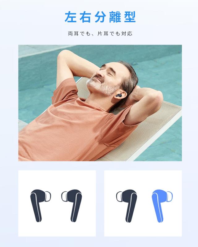 ワイヤレスイヤホン型集音器 5段階音量 高齢者 Bluetooth 5.4 カナル型 安定通信 左右完全分離 2026年新作 無痛装着 ANC+ENC ノイズキャンセリング クリア通話 高音質 充電ケース付き マイク内蔵 補聴器ではありません iOS/Android/Windows対応 【PL保険加入済み製品・安心】_12
