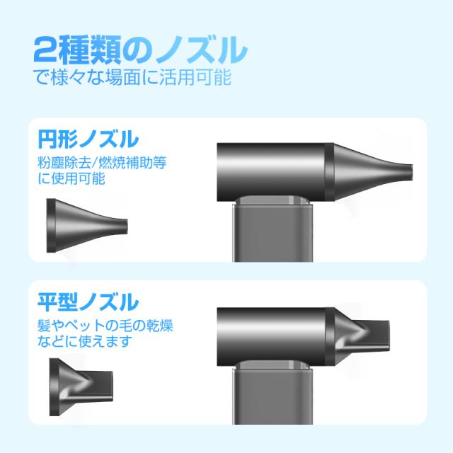 手持ち扇風機 ポータブルファン 8000mAh 大容量電池 ドライヤー 多機能ノズル付き 水滴除去 埃を飛ばす type-c充電式 2026夏 100段階風量調節 長時間駆動 急速冷却 超軽量 ミニファン コードレス 静音 猛暑対策 持ち運びに便利 巻き込み防止【PL保険加入済み製品・安心】_15