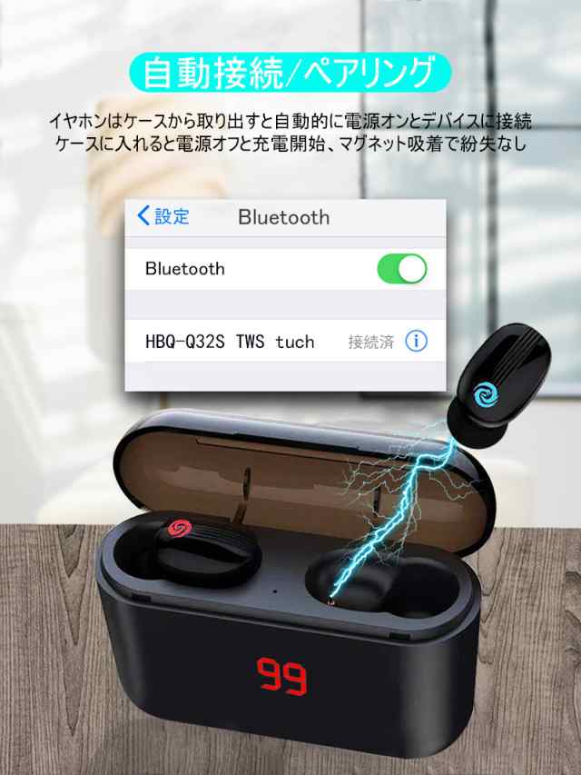 ワイヤレスイヤホン Bluetooth 5 0 Led 20mah大容量 軽量 Siri対応 ノイズキャンセリング Iphone Ipad Android対応hi Fi 高音質の通販はau Pay マーケット 明誠ショップ