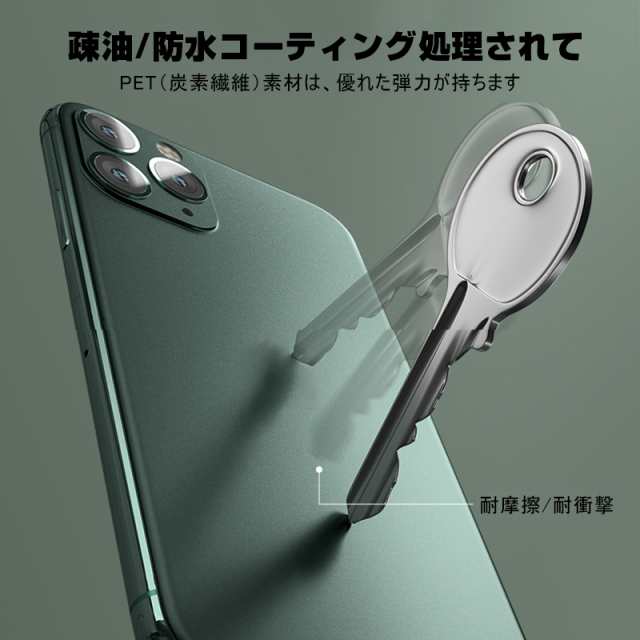 iPhone 11 Pro / Pro Max バックパネル 背面保護フィルム 着せ替え アイフォン11 保護フィルム 背面用 フルカバー  PET炭素繊維｜au PAY マーケット