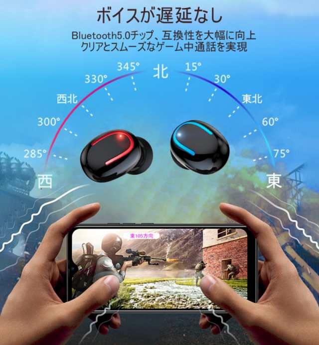 ワイヤレスヘッドセット ワイヤレスイヤホン Bluetooth 5.0