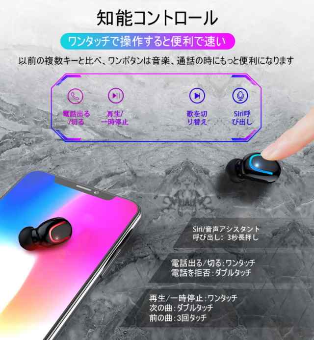 ワイヤレスヘッドセット Bluetooth5 0 イヤホン ワイヤレスイヤホン 防水 自動ペアリング 20mah収納ケース 日本語音声ガイドの通販はau Pay マーケット 明誠ショップ