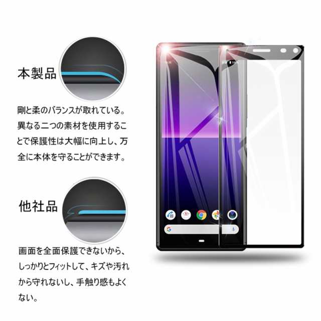 Xperia 8 SOV42 / 902SO ガラスフィルム Xperia 8 Lite SOV44 液晶保護