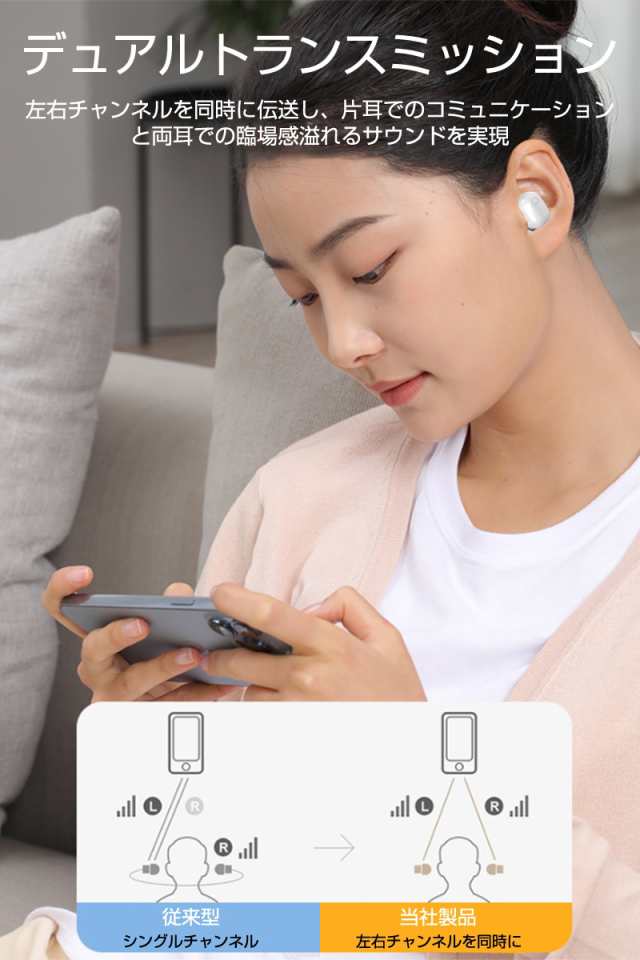 ワイヤレスヘッドセット Bluetooth5.3 イヤホン ワイヤレスイヤホン