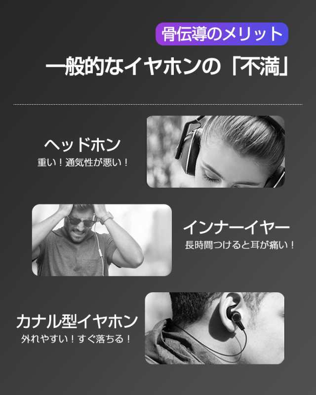 骨伝導イヤホン ワイヤレスイヤホン Bluetooth5.1 イヤホン ブルートゥース スポーツ向け Hi-Fi 15g超軽量 耳掛け式 両耳通話  IPX4防水の通販はau PAY マーケット - 明誠ショップ