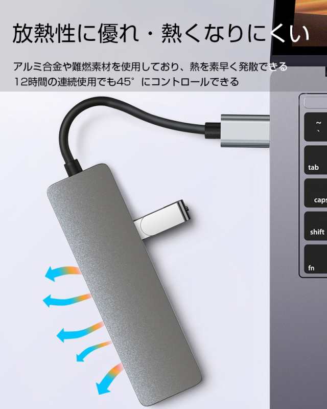 USB C ハブ 6in1ハブ ドッキングステーション 3つのUSB ポート type C HDMI USB 3.0対応 SDカードスロット  TFカードリーダーの通販はau PAY マーケット - 明誠ショップ | au PAY マーケット－通販サイト