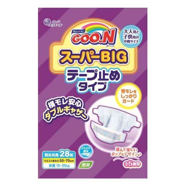 大王製紙 ！！グーン スーパーBIG テープ止めタイプ 男女共用 28枚入【4個セット】の通販は