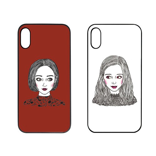 Iphone Xs X ケース Dparks ブラックケース 少女のイラスト ディーパークス アイフォン カバーの通販はau Pay マーケット Mycase Casual