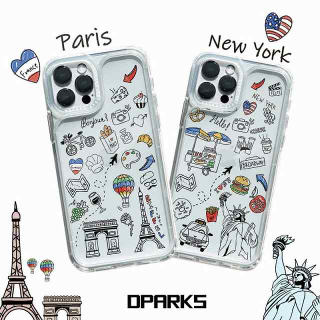 Iphone 12 Mini Iphone 12 12 Pro ケース カバー かわいい クリアケース I Love Paris Newyork きせかえ背面カバーの通販はau Pay マーケット Mycase Casual