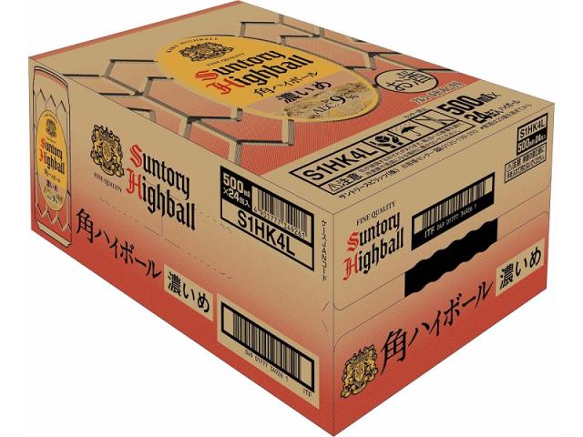 2ケース単位 一部地域送料無料!（ヤマト運輸指定）ハイボール サントリー 角ハイボール 濃いめ 500ml缶 2ケース単位48本入り サントリー_1