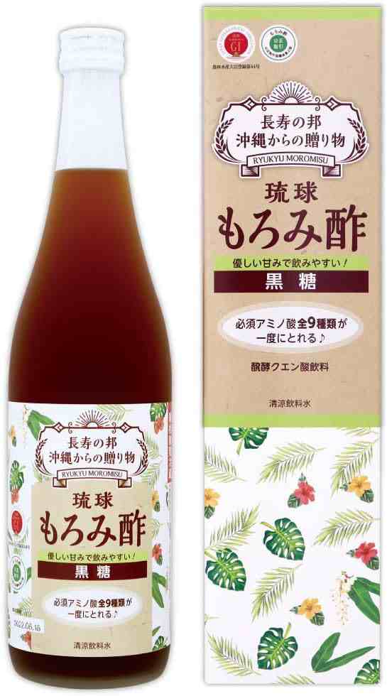 ギフト プレゼント 　1ケース12本入　久米仙酒造 琉球もろみ酢黒糖720ml瓶　1ケース12本入 送料無料