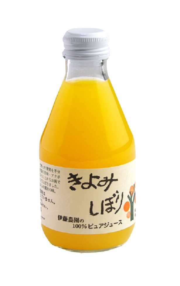 ノンアルコール 清涼飲料水 100％ピュアジュース きよみしぼり 180ml瓶 2ケース単位 60本入り 伊藤農園