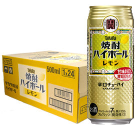 ギフト プレゼント クリスマス 父の日 家飲み 宝 焼酎ハイボール レモン 500ml缶 48本入り ケース売り