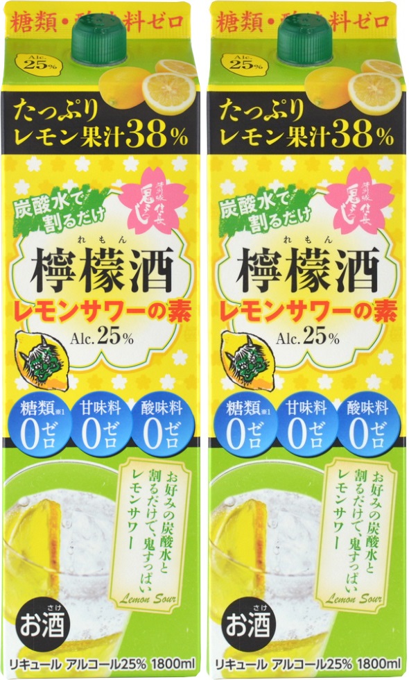 リキュール レモンサワー 清洲城信長 檸檬酒 1800mlパック 2ケース単位12本入 愛知県 清洲桜醸造