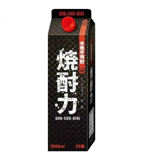 ギフト プレゼント クリスマス 父の日 家飲み 本格芋焼酎 焼酎力（しょうちゅうりき）25°  1.8Lパック 6本入 1ケース単位 宮崎県 井上酒造 一部地域送料無料_1