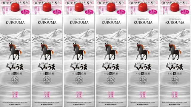 ギフト プレゼント クリスマス 父の日 家飲み ヤマト運輸指定 25度くろうまパック1.8L 麦焼酎6本入り1ケース 宮崎県 神楽酒造 一部地域送料無料
