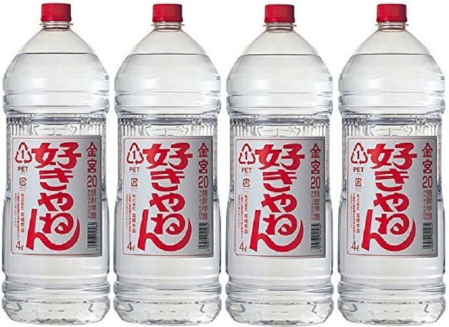 キンミヤ焼酎 20度 好きやねん 4Ｌペット 1ケース単位４本入り 金宮 三重県 宮崎本店
