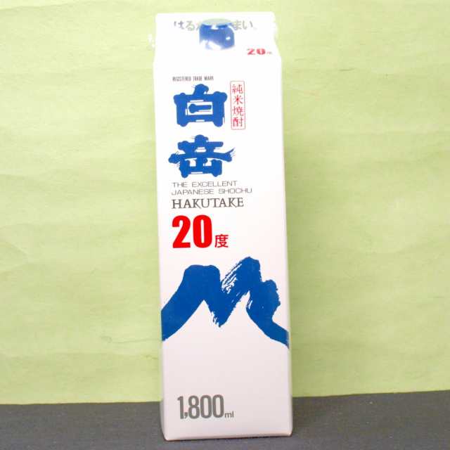 ギフト プレゼント クリスマス 父の日 家飲み 焼酎 米焼酎 20度 白岳パック1.8L 6本 熊本県 高橋酒造 送料無料