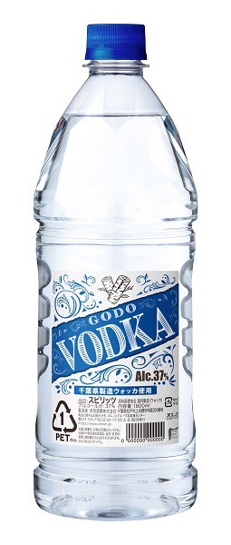 ギフト プレゼント 家飲み 家呑み スピリッツ GODO VODKA ゴ—ド— ウォッカ 37度 1.8Lペット 1ケース6本入り 合同酒精