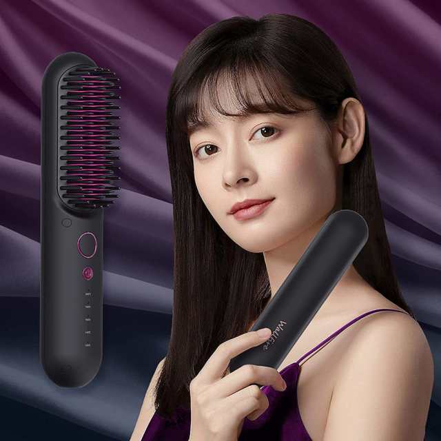 火傷防止機能搭載 ダブルマイナスイオン ストレートブラシ （MiroPure 