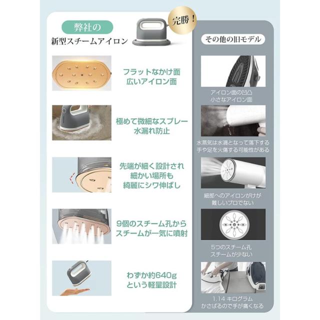 スチームアイロン ハンガーにかけたまま ドライアイロン プレス機能