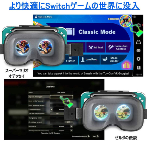Nintendo Switch Lite Vrゴーグル 固定ヘッドバンド付 3dメガネ 眼鏡をかけたままok 360 全方位 プレゼント 合格祝い 入学 卒業祝い ギの通販はau Pay マーケット Jmei 2nd