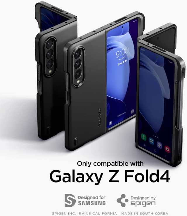 シュピゲン　Galaxy Z Fold4 ケース　Sペンホルダー付き