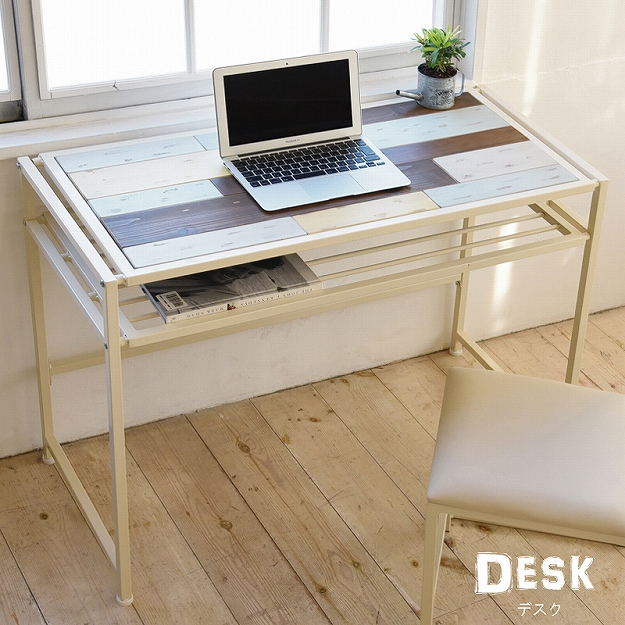 木製デスク 天然木 北欧 木製 パソコンデスク 勉強机 パソコン台 Pcデスク 学習 デスク 書斎 アイアン おしゃれ アンティーク 塗装の通販はau Pay マーケット 収納家具のイー ユニット