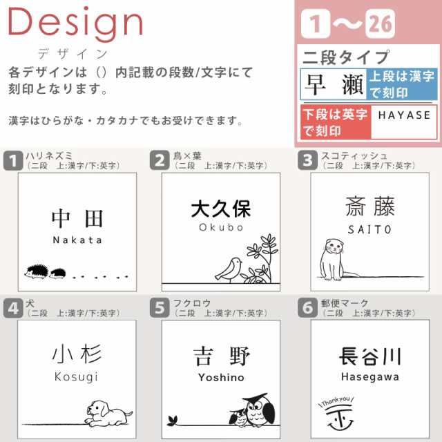 表札 正方形 戸建 玄関 100×100mm 〜 140mm×140mm 10mm刻みサイズ指定