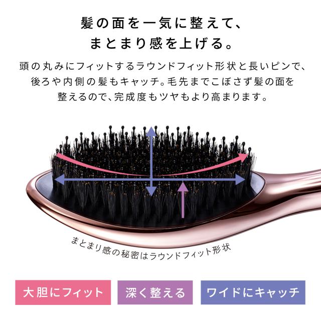 リファエールブラシレイ ReFa AILE BRUSH RAY まとまり ツヤ プレゼント ギフト ヘアブラシ 静電気防止 さらさら ヘアケア くし 女性 獣毛 くせ毛 置台 高級感 ブラッシング ピンク 人気 ご褒美 娘 母の日 入学 卒業 祝い 三太郎_5