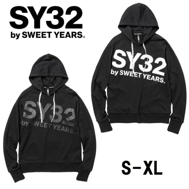 SY32 メンズ パーカー プルオーバー フーディー スウェット エスワイサーティートゥースィートイヤーズ SY32 by SWEET YEARS TNS1740 BIG LOGO HOODIE ロゴ おしゃれ ブランド スポーツ ゴルフ セットアップ 送料無料