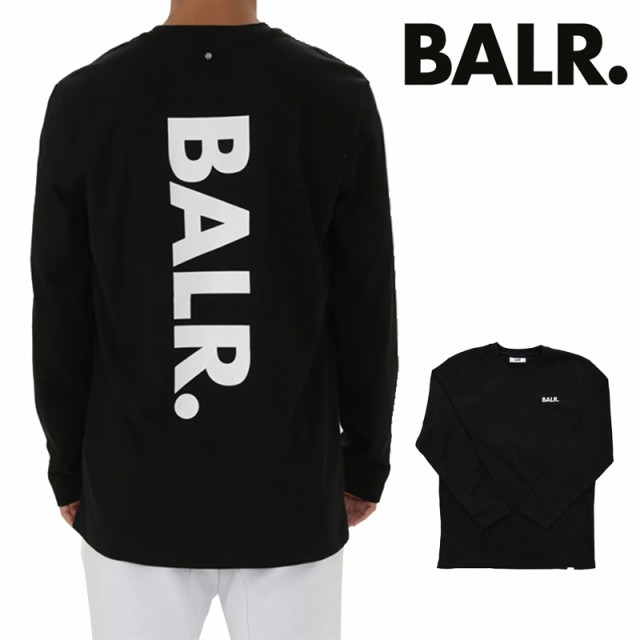 BALR. ボーラー ロンT 長袖Tシャツ メンズ ブラック バックプリント 背面ロゴ 日本限定 オラフ ストレイ ビッグ ロゴ JP Olaf Straigh Bi