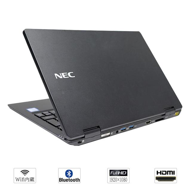 【持ち運び便利なPC】中古ノートパソコン Windows 11 12.5型 NEC VH-1 Intel Core m3-7Y30 メモリ4GB SSD128GB FullHD 無線 Bluetooth WPS2_1