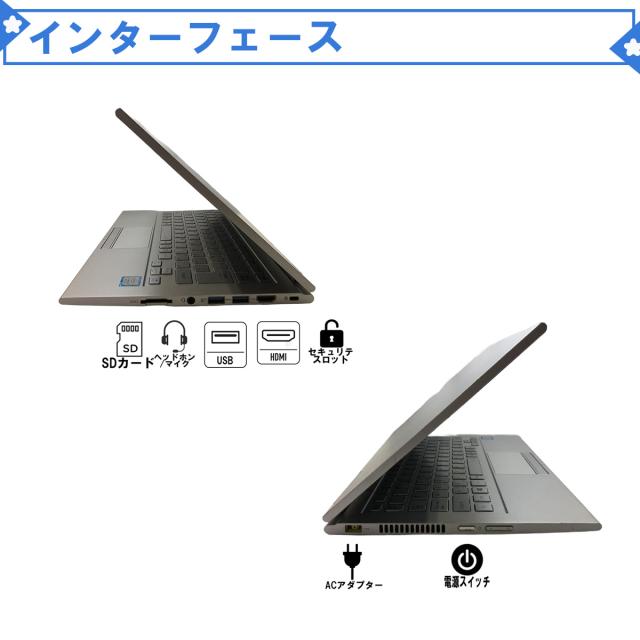 中古ノートパソコン Windows11 軽量 13型 モバイルPC NEC VG-4 第8世代CPU Core i5 高性能 メモリ8GB SSD256GB 13インチ 訳あり品_1