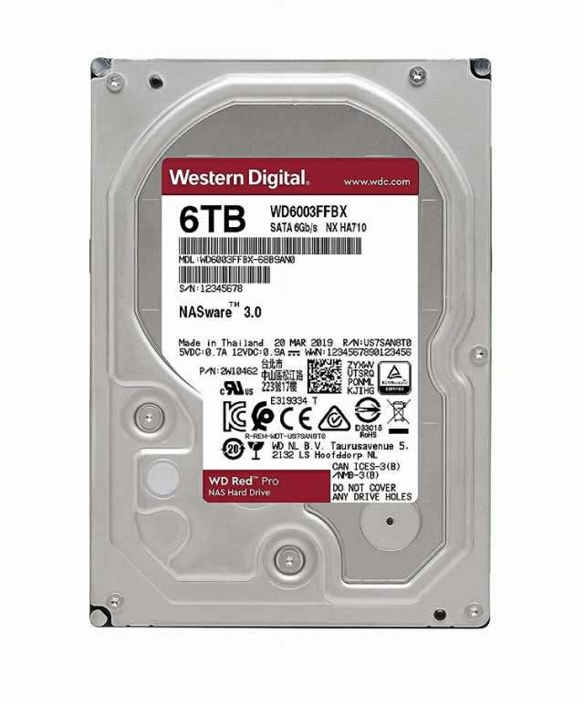 Western Digital WD RED HDD 6TB WD6003FFBX ウエスタンデジタル