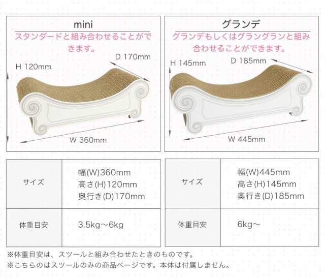 にゃん工学に基づいた 爪とぎソファー カリカリーナ 専用スツール