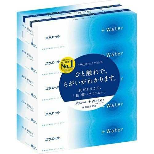 エリエール プラスウォーター Water 360枚 (180組) 5箱×1パック