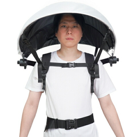 TVで紹介 サンコー ハンズフリー背負える日傘 ホワイト SNTH25CWH thanko ハンズフリー傘 折畳 折り畳み 日傘 UVカット 紫外線カット 日焼け防止 折りたたみ日傘 紫外線防止 背負える日傘 ハンズフリー日傘 両手が使える傘 男女兼用日傘 日除け傘 日焼け止め傘 遮光傘 遮熱傘