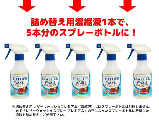 レザーウォッシュプレミアム セット スプレー300ml + レフィル