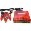 【送料無料】【中古】N64 任天堂64 NINTENDO64 本体 クリアレッド （コントローラー、ケーブル付き）（箱説付き）
