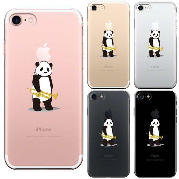 Iphone Se Iphone5s Iphone6s Iphone7 Iphone8 Plus アイフォン クリアケース 保護フィルム付 だれ パンダ トランペット パンダの通販はau Wowma まいすまけーす